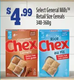 Fortinos SELECT GENERAL MILLS RETAIL SIZE CEREALS, 340-360G offer