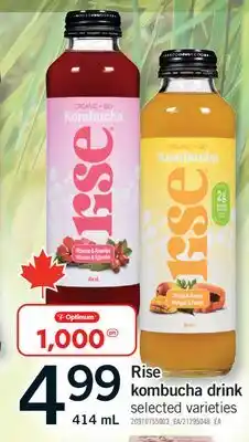 Fortinos RISE KOMBUCHA DRINK, 414 mL offer