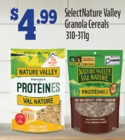 Fortinos SELECT NATURE VALLEY GRANOLA CEREALS, 310-311g offer