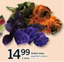 Fortinos TINTED ROSES TINTED ROSES, 3 STEMS offer