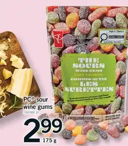 Fortinos PC SOUR WINE GUMS, 175 G offer