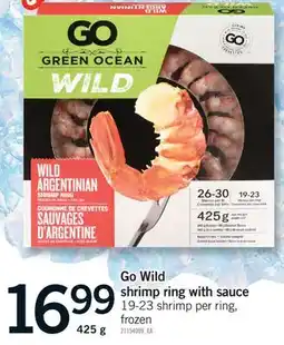 Fortinos GO WILD SHRIMP RING WITH SAUCE, 425 G offer