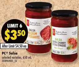 Fortinos PC SALSA, 650 ML offer