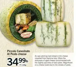 Fortinos PICCOLO CANESTRATO AL PESTO CHEESE offer