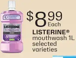 Fortinos LISTERINE MOUTHWASH, 1L offer