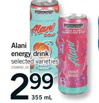Fortinos ALANI ENERGY DRINK, 355 ML offer