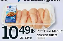 Fortinos PC BLUE MENU CHICKEN FILLETS offer