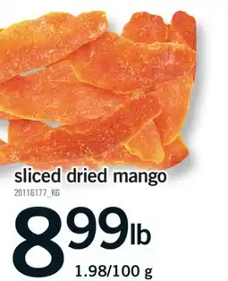 Fortinos SLICED DRIED MANGO offer