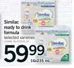 Fortinos SIMILAC READY TO DRINK READY TO DRINK FORMULA, 16x235 ML offer