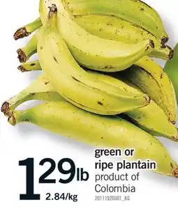 Fortinos GREEN OR RIPE PLANTAIN offer