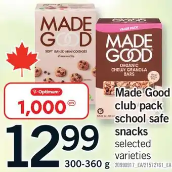 Fortinos MADE GOOD CLUB PACK SCHOOL SAFE SNACKS, 300-360 G offer