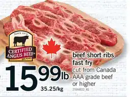 Fortinos BEEF SHORT RIBS FAST FRY offer