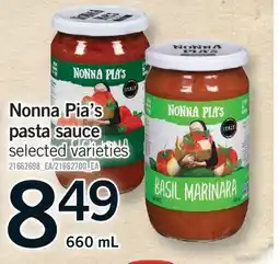 Fortinos NONNA PIA'S PASTA SAUCE, 660 ML offer