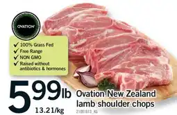 Fortinos OVATION NEW ZEALAND LAMB SHOULDER CHOPS offer
