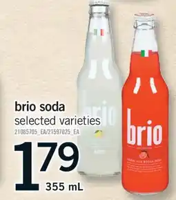 Fortinos BRIO SODA, 355 mL offer