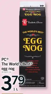 Fortinos PC THE WORLD'S BEST EGG NOG, 1 L offer