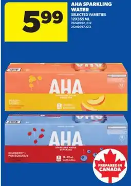 Real Canadian Superstore AHA SPARKLING WATER,12X355 ML offer