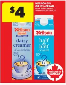Real Canadian Superstore NEILSON 5% OR 10% CREAM, 1 L offer
