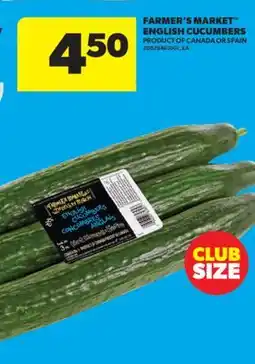 Real Canadian Superstore FARMER'S MARKET ENGLISH CUCUMBERS offer