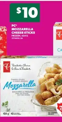 Real Canadian Superstore PC MOZZARELLA CHEESE STICKS, 454 G offer