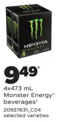 Real Canadian Superstore MONSTER ENERGY BEVERAGES, 4x473 mL offer