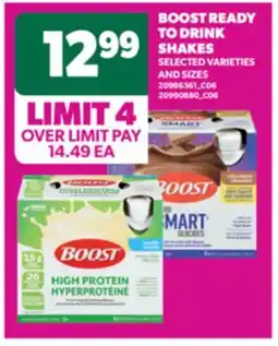 Real Canadian Superstore BOOST READY TO DRINK SHAKES offer