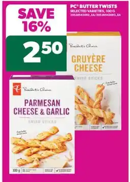 Real Canadian Superstore PC BUTTER TWISTS, 100 G offer