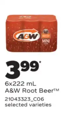 Real Canadian Superstore A & W ROOT BEER, 6X222 ML offer