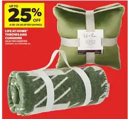 Real Canadian Superstore LIFE AT HOME THROWS AND CUSHIONS offer