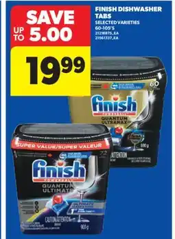 Real Canadian Superstore FINISH DISHWASHER TABS, 60-105'S offer