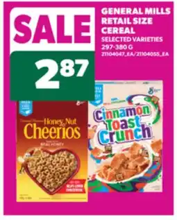 Real Canadian Superstore GENERAL MILLS RETAIL SIZE CEREAL, 297-380 G offer