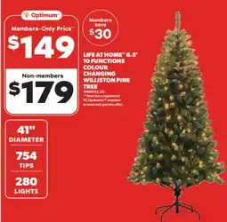 Real Canadian Superstore LIFE AT HOME 6.5' 10 FUNCTIONS COLOUR CHANGING WILLISTON PINE TREE offer