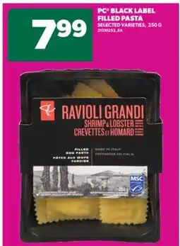 Real Canadian Superstore PC BLACK LABEL FILLED PASTA, 250 G offer