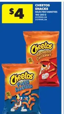 Real Canadian Superstore CHEETOS SNACKS, 180-285 G offer