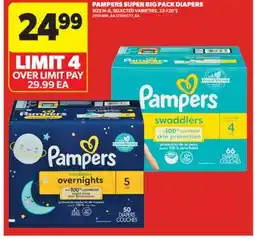 Real Canadian Superstore PAMPERS SUPER BIG PACK DIAPERS, 32-120'S offer