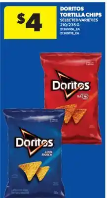 Real Canadian Superstore DORITOS TORTILLA CHIPS,210/235 G offer