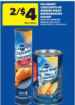 Real Canadian Superstore PILLSBURY CRESCENTS OR WIENER WRAP REFRIGERATED DOUGH, 200-227 G offer