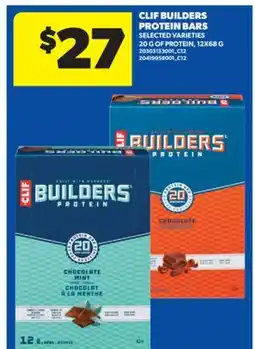 Real Canadian Superstore CLIF BUILDERS PROTEIN BARS 20 G OF PROTEIN, 12X68 G offer