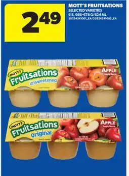 Real Canadian Superstore MOTT'S FRUITSATIONS, 6'S, 666-678 G/624 ML offer