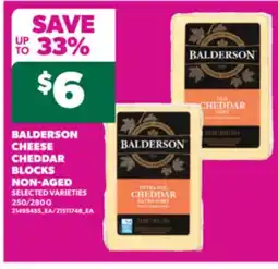 Real Canadian Superstore BALDERSON CHEESE CHEDDAR BLOCKS, 250/280 G offer