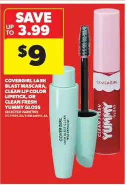 Real Canadian Superstore COVERGIRL LASH BLAST MASCARA, CLEAN LIP COLOR LIPSTICK, OR CLEAN FRESH YUMMY GLOSS offer