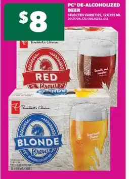Real Canadian Superstore PC DE-ALCOHOLIZED BEER, 12X355 ML offer