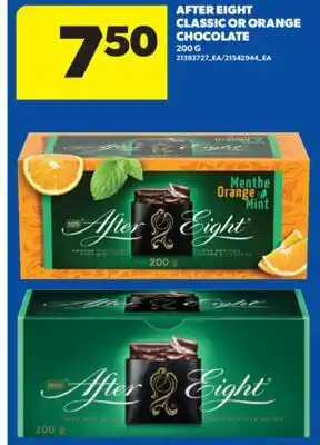 Real Canadian Superstore AFTER EIGHT CLASSIC OR ORANGE CHOCOLATE, 200 G offer