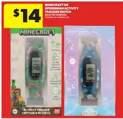 Real Canadian Superstore MINECRAFT OR SPIDERMAN ACTIVITY TRACKER WATCH offer