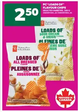 Real Canadian Superstore PC LOADS OF FLAVOUR CHIPS, 200 G offer