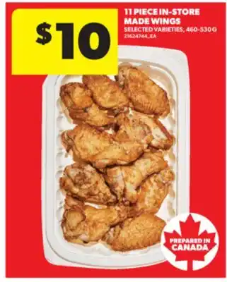 Real Canadian Superstore 11 PIECE IN-STORE MADE WINGS, 460-530 G offer