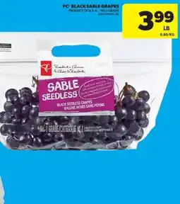 Real Canadian Superstore PC BLACK SABLE GRAPES offer