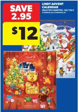 Real Canadian Superstore LINDT ADVENT CALENDAR, 128/158 G offer