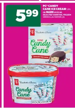 Real Canadian Superstore PC CANDY CANE ICE CREAM, 1.5 L OR BARS, 6X55 ML offer