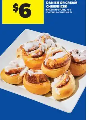 Real Canadian Superstore CINNAMON BUNS, DANISH OR CREAM CHEESE ICED, 10'S offer